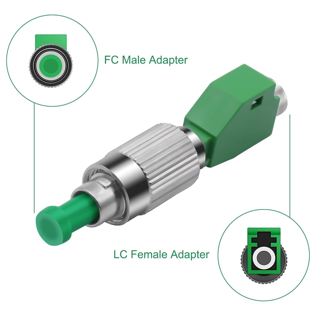 XMSJSIY FC zu LC LWL Adapter Single Mode Simplex FC/APC Mann zu LC/APC weibliche optische Faser Hybr