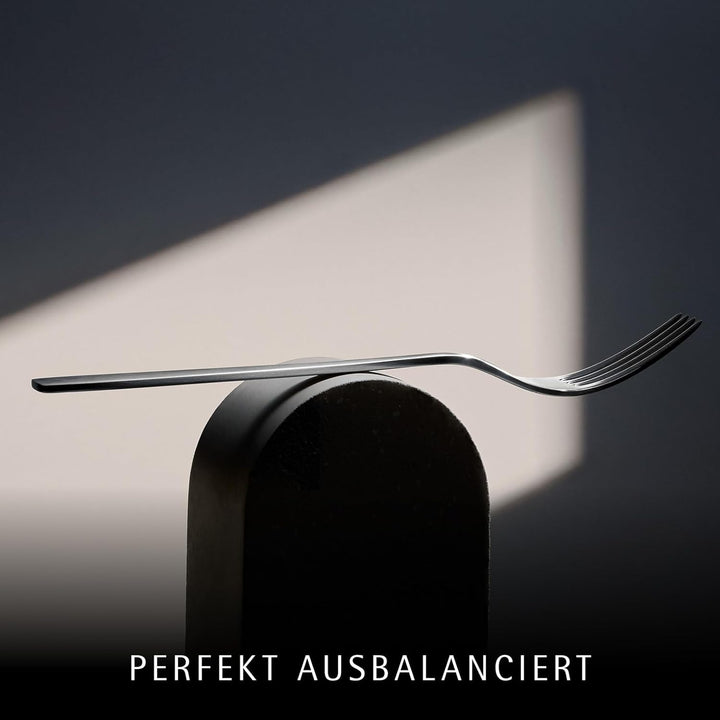 WMF Merit Edelstahl Besteck Set 6 Personen, Essbesteck Set 30 teilig, Hohlheftmesser, Cromargan prot