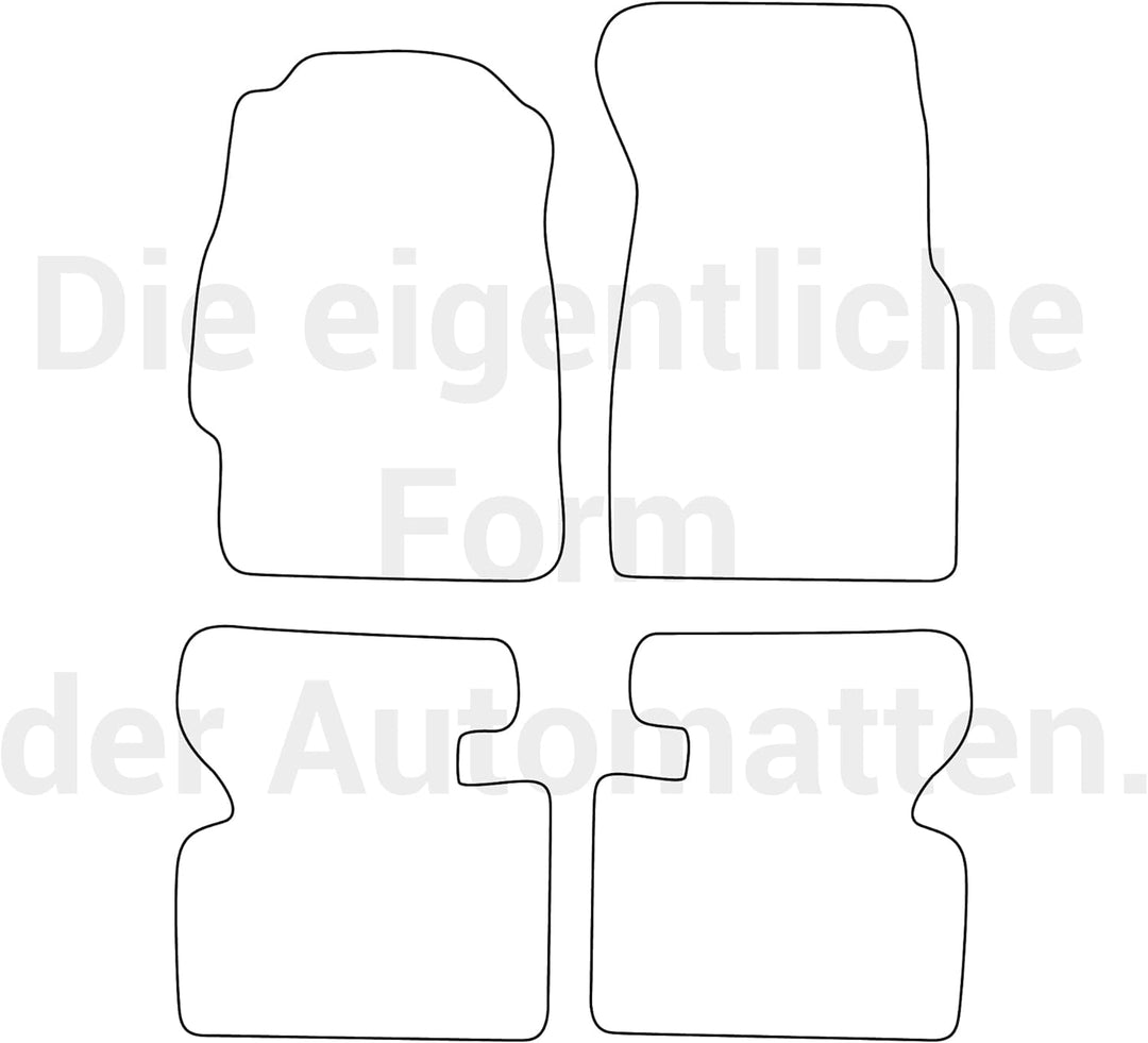 moto-MOLTICO Fussmatten Auto Velours Autoteppiche Schwarz Automatten Set 4-teilig passend für Honda