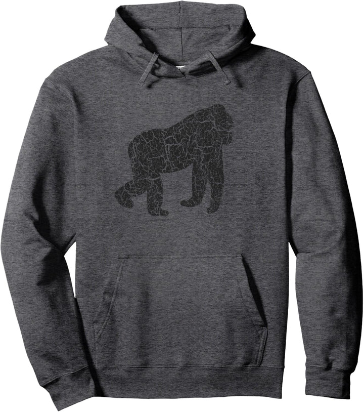 Mountain Gorilla Distressed Print – Vintage Mountain Gorilla Pullover Hoodie