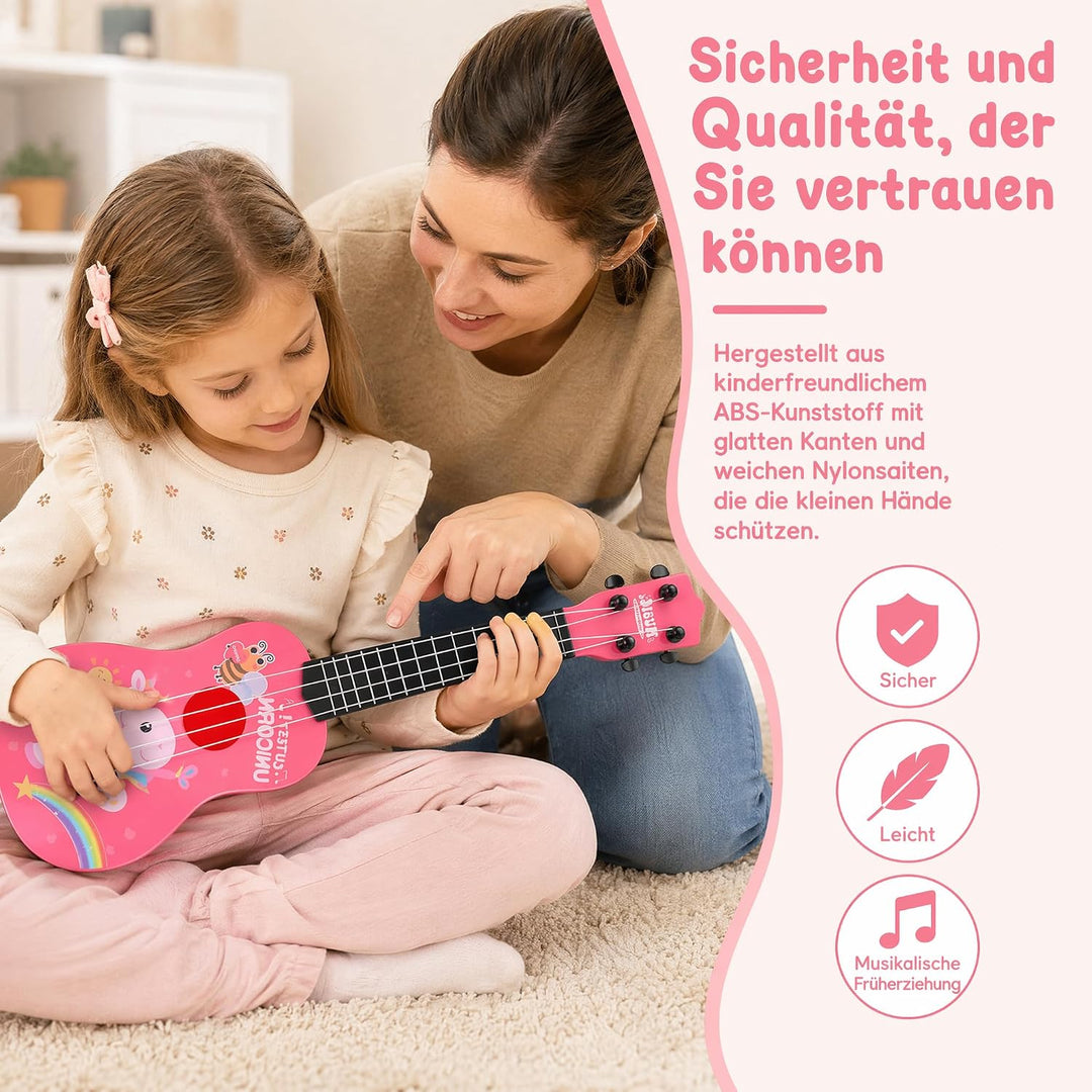 42 cm Gitarre für Kinder, Kindergitarre Gitarre Musikspielzeug Ukulele Instrument Musik-Ukulele-Gita