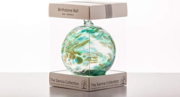 Sienna Glass Geburtsstein Mai Freundschaft Ball, smaragd