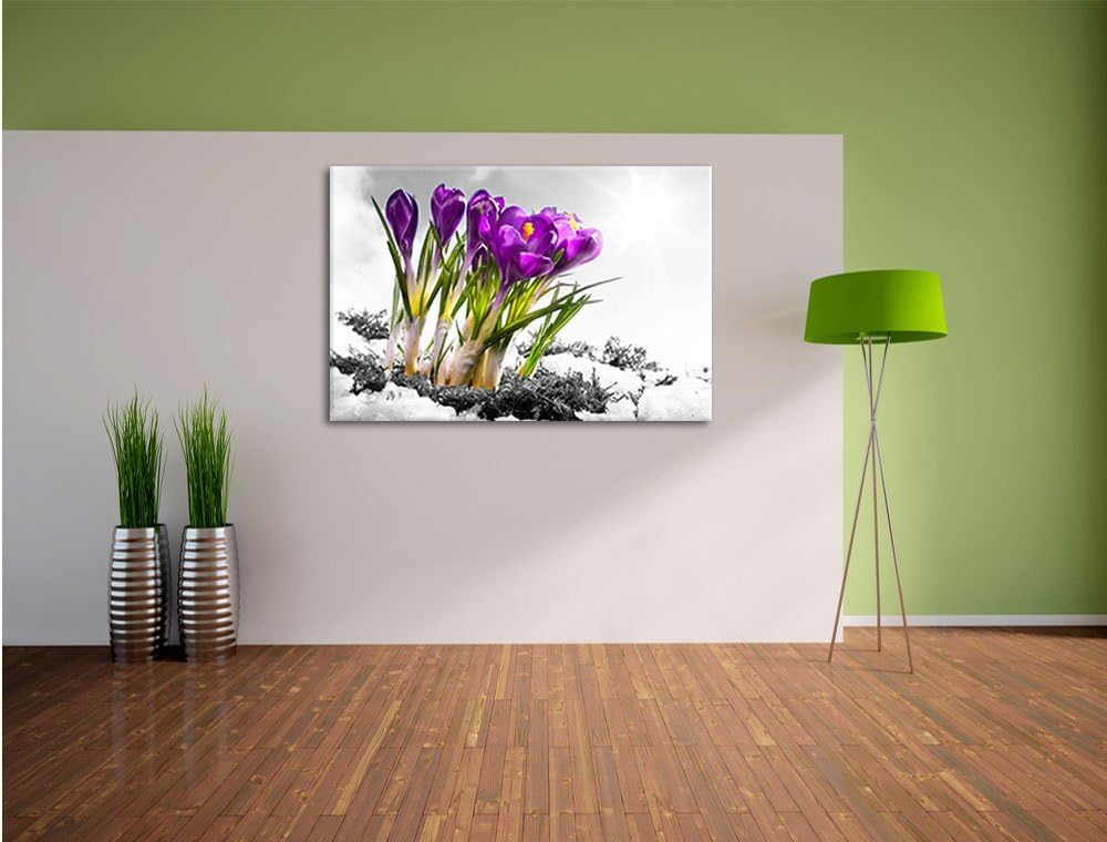 Pixxprint Kunst Frühling florwer Hintergrund als Leinwandbild/Grösse: 100x70 cm/Wandbild/Kunstdruck/