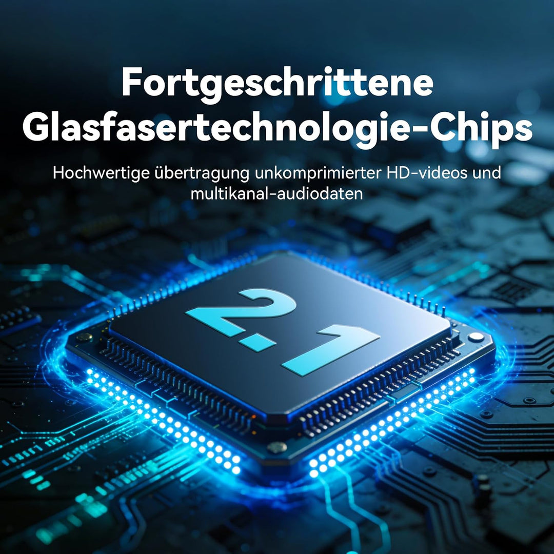 FIBBR 8K HDMI 2.1 Glasfaser Kabel 15M, 48Gbps High Speed HDMI Kabel unterstützt 8K@60Hz, 4K@120Hz/