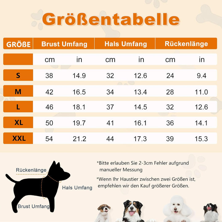 Hundemantel Winter Hundekleidung, Hunde Wintermantel Jacke mit Warm Fleece Gefütterte Hundejacke, Wi