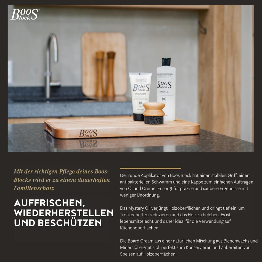 Boos Block Schneidebrett XXL - 50,8 x 35,6 x 3,2 cm - Schneidebrett Holz Gross Massiv - Hackbrett -