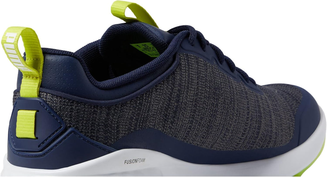 PUMA GOLF Herren Fusion Pro Extra Wide Golfschuh 41 EU Peacoat Puma Silver Limepunch, 41 EU Peacoat