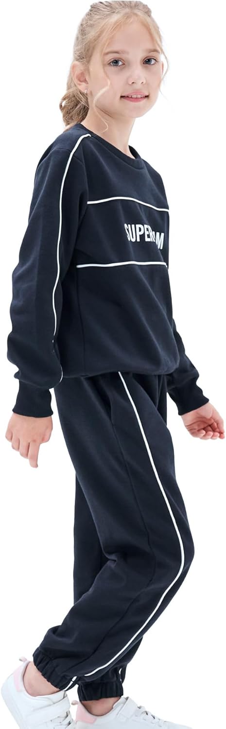NATUST Kinder Trainingsanzug Jungen Mädchen Sportanzug 130 Marineblau, 130 Marineblau