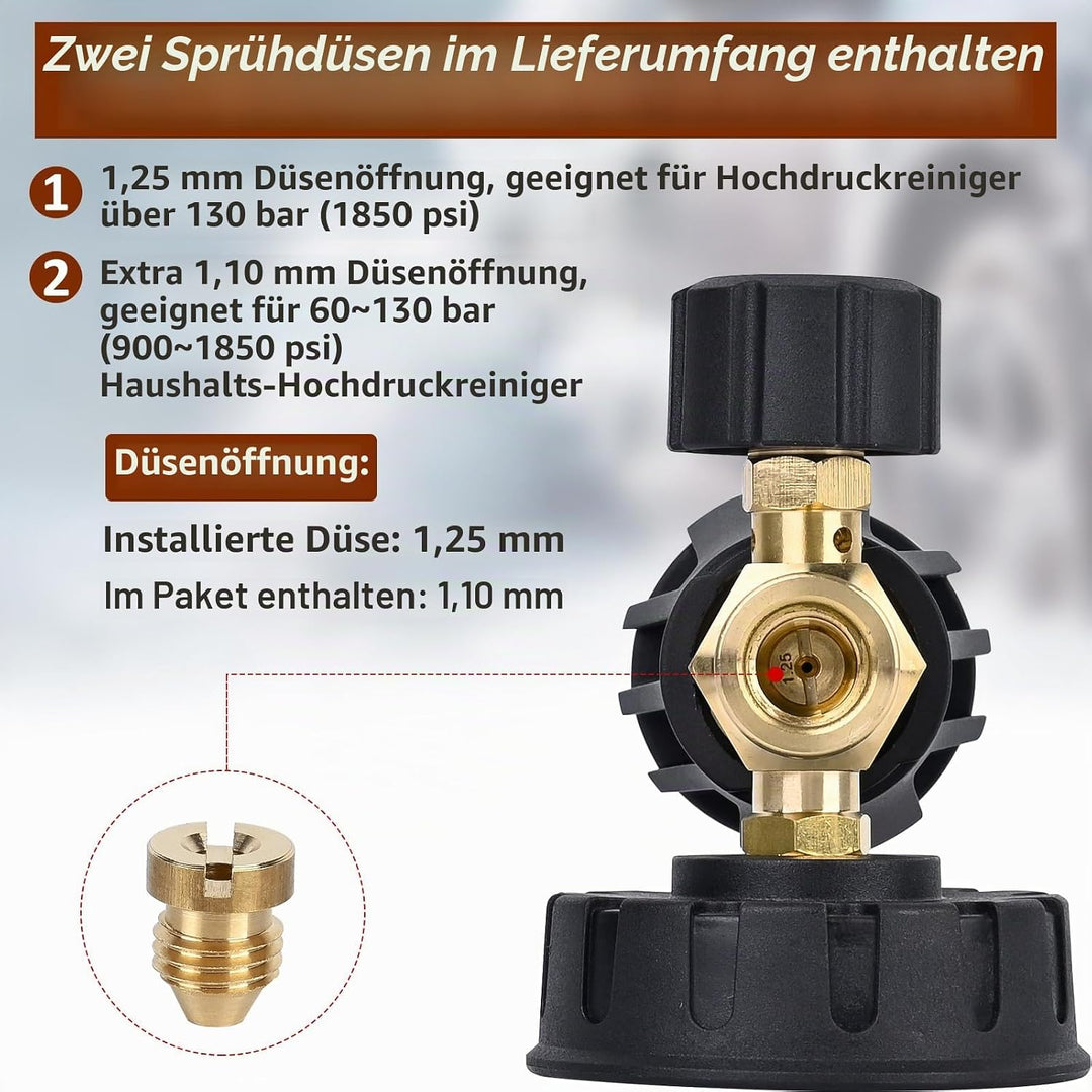 BEAR FORCE Hochdruckreiniger Schneeschaumlanze kompatibel für Lavor Wash Lidl, Vax, Parkside, Sterwi