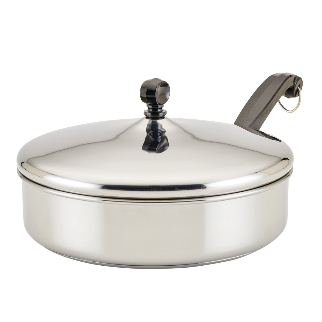 Farberware Klassischer Edelstahl-Bratdeckel, Sautepfanne (2,75 Quart), Silber 2.6 Liter, 2.6 Liter