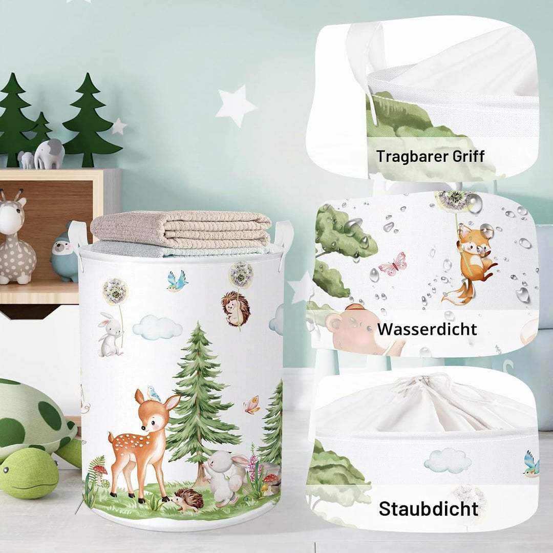 Gross Wäschekorb Wasserdicht Aufbewahrungskorb für Kinder, 63L | Aufbewahrungsbox mit Stoff, Kleidun