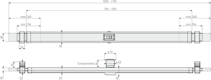 ABUS Panzerriegel PR2600 braun, 513817 Braun Panzerriegel, Braun Panzerriegel