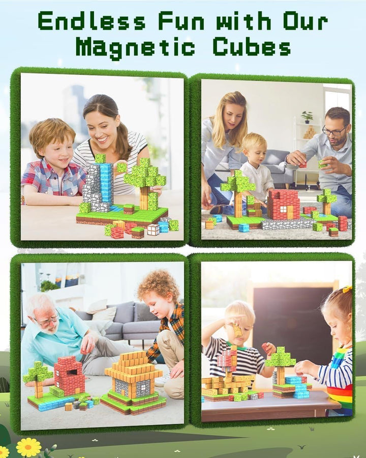 Magnetische Bausteine, 100 Stück, magnetische Bausteine, Dampfspielzeug für Kinder, Bauen Sie eine m