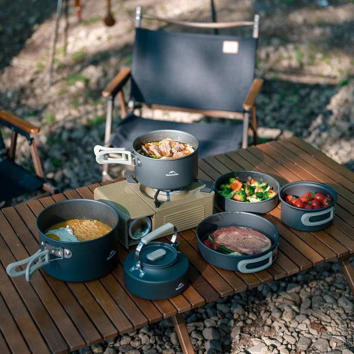 Naturehike Camping Topfset Geschirr Kochgeschirr Set Kochtopf für 2-7 Personen Zum Camping Outdoor W