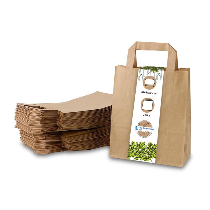 BIOZOYG Umweltschonende Papier Tragetaschen gross I Papiertüten Geschenktüten Papiertragetaschen bio