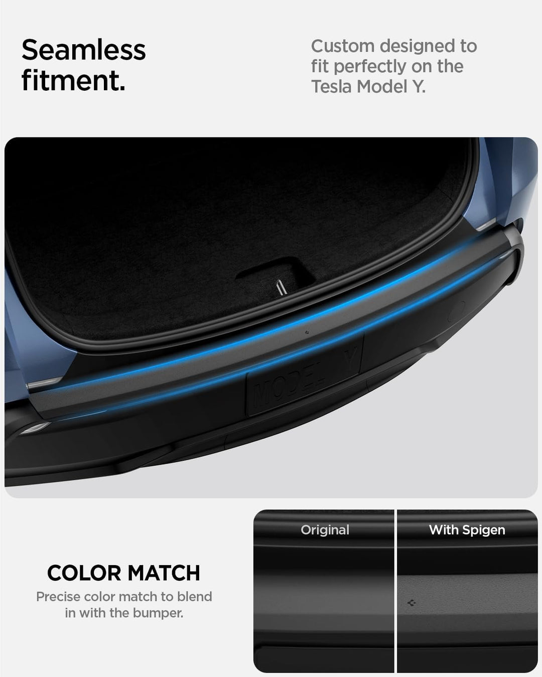 Spigen Tesla Model Y Juniper (Nur Premium & Performance 2025 2026) Heckstossstangenschutz, Stossstan