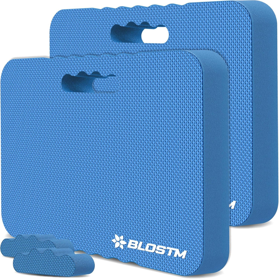 BLOSTM Blue Garden Kniepolster aus hochdichtem Schaumstoff mit zwei Texturen, 2 Stück