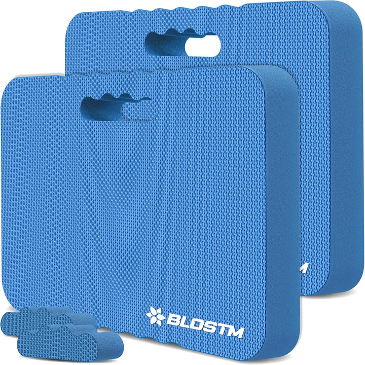 BLOSTM Blue Garden Kniepolster aus hochdichtem Schaumstoff mit zwei Texturen, 2 Stück
