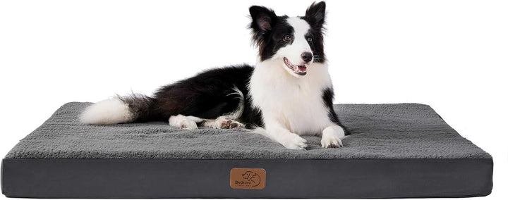 Bedsure orthopädisches Hundebett Grosse Hunde - 112x81x7.6cm Hundekissen flauschig Hundematte waschb