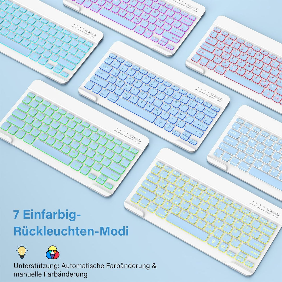CC Store Hülle mit Tastatur für iPad Air 13 Zoll M3 2025/M2 2024, iPad Pro 12.9 Zoll 6/5/4/3 Gen, Ma