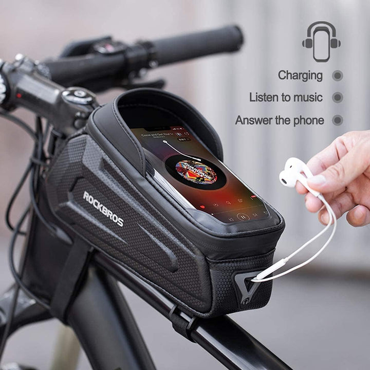 ROCKBROS Fahrrad Rahmentasche Lenkertasche Wasserdicht Handytasche für Smartphone bis zu 6.8 Zoll mi
