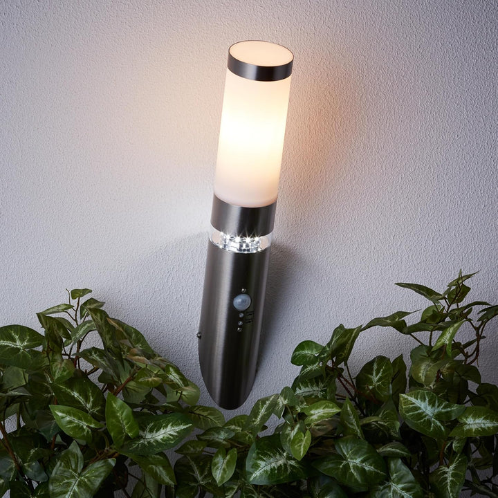 Lightbox spritzwassergeschützte LED Wandfackel - Wandfackel für Aussen mit einstellbarem Bewegungsme