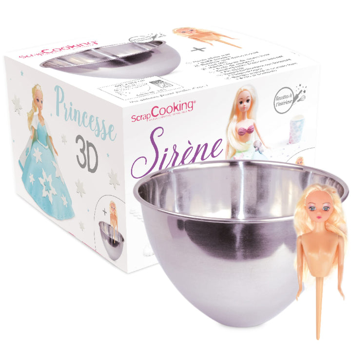 ScrapCooking - Kuchenform Prinzessin - Edelstahlkuppel & Puppenbüste für Prinzessin, Meerjungfrau, I
