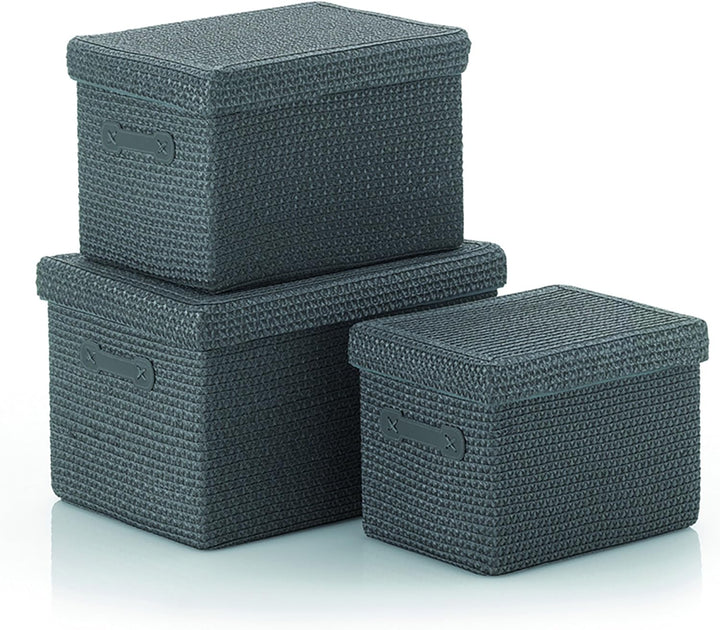 Kela 31280 Korb-Set 3tlg, Unterschiedliche Grössen, PP-Kunststoff, Rimossa, Grau 3-teilig Grau, 3-te