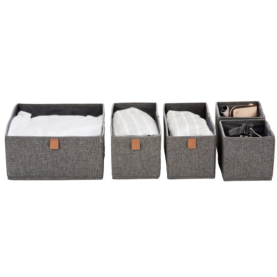 LOVE !T STORE !T Premium Home Storage | Schubladen Organizer Set 5 tlg. | 1x 30x30x15cm 2x 30x15x15c