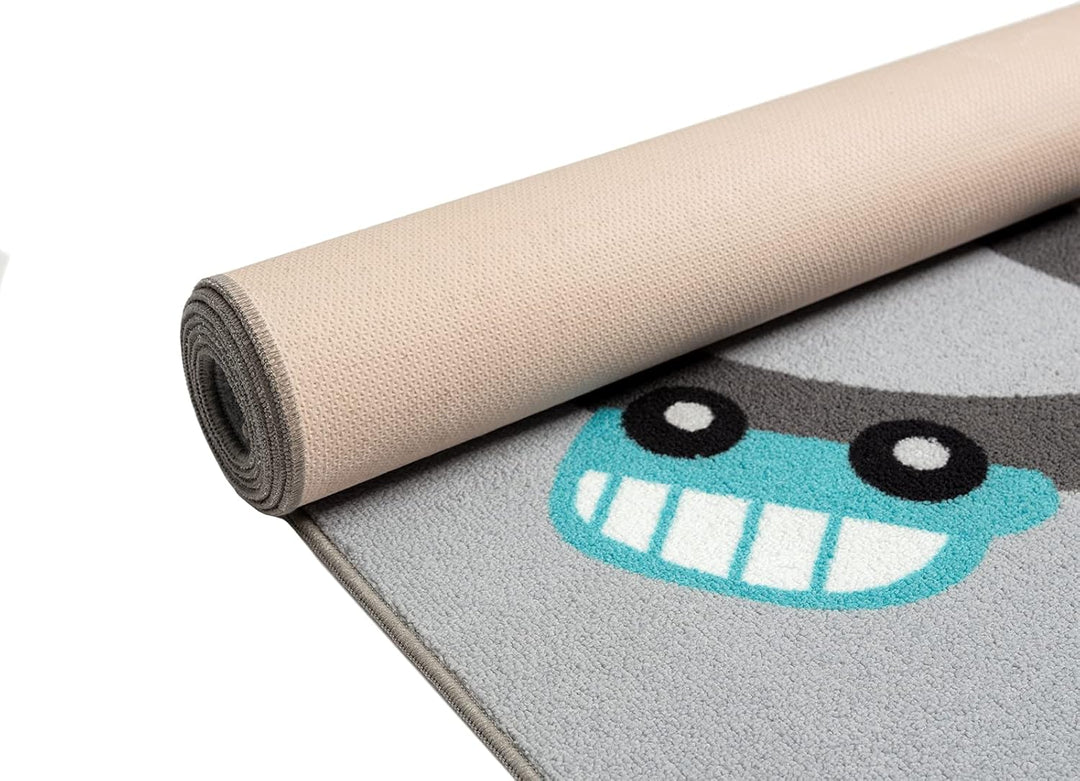 the carpet Happy Life Kinderzimmer, Kinderteppich, Spielteppich, Waschbar, Strassenteppich, Strasse,