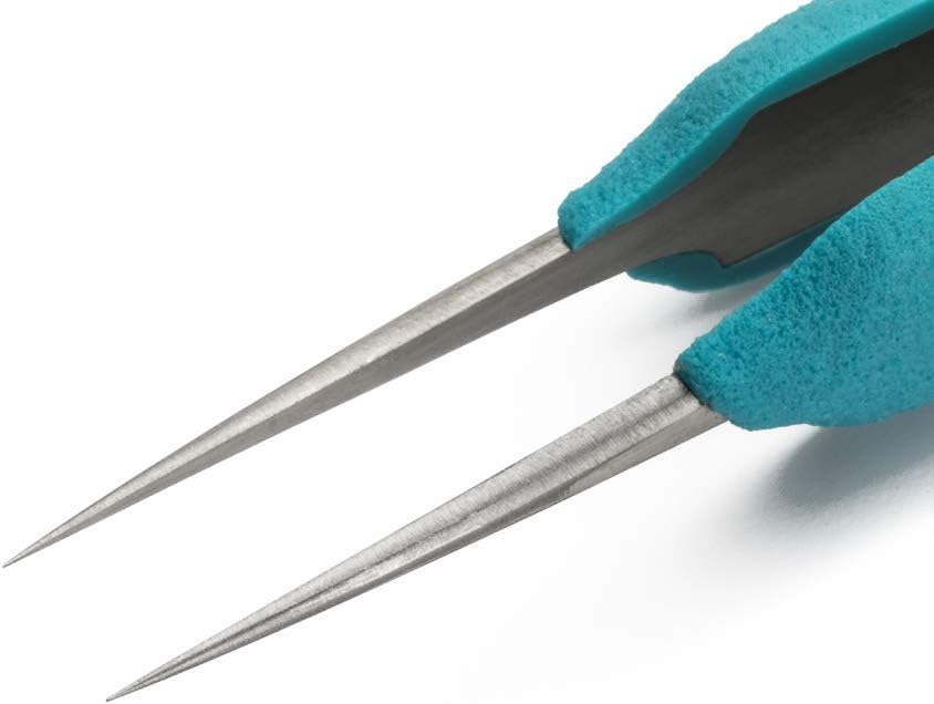 Weller Erem E5SA Ergonomische Präzisionspinzette mit Geraden, Sehr Feinen Spitzen Zum Greifen Feiner