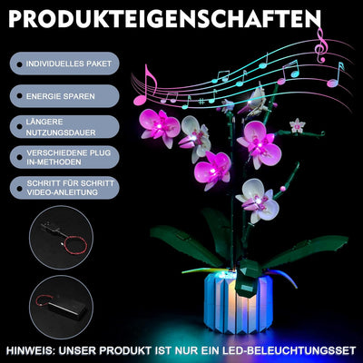 Led Licht Set für Lego Orchidee,Sound Version (Spiel Musik) Dekorationsbeleuchtungsset für Lego 1031