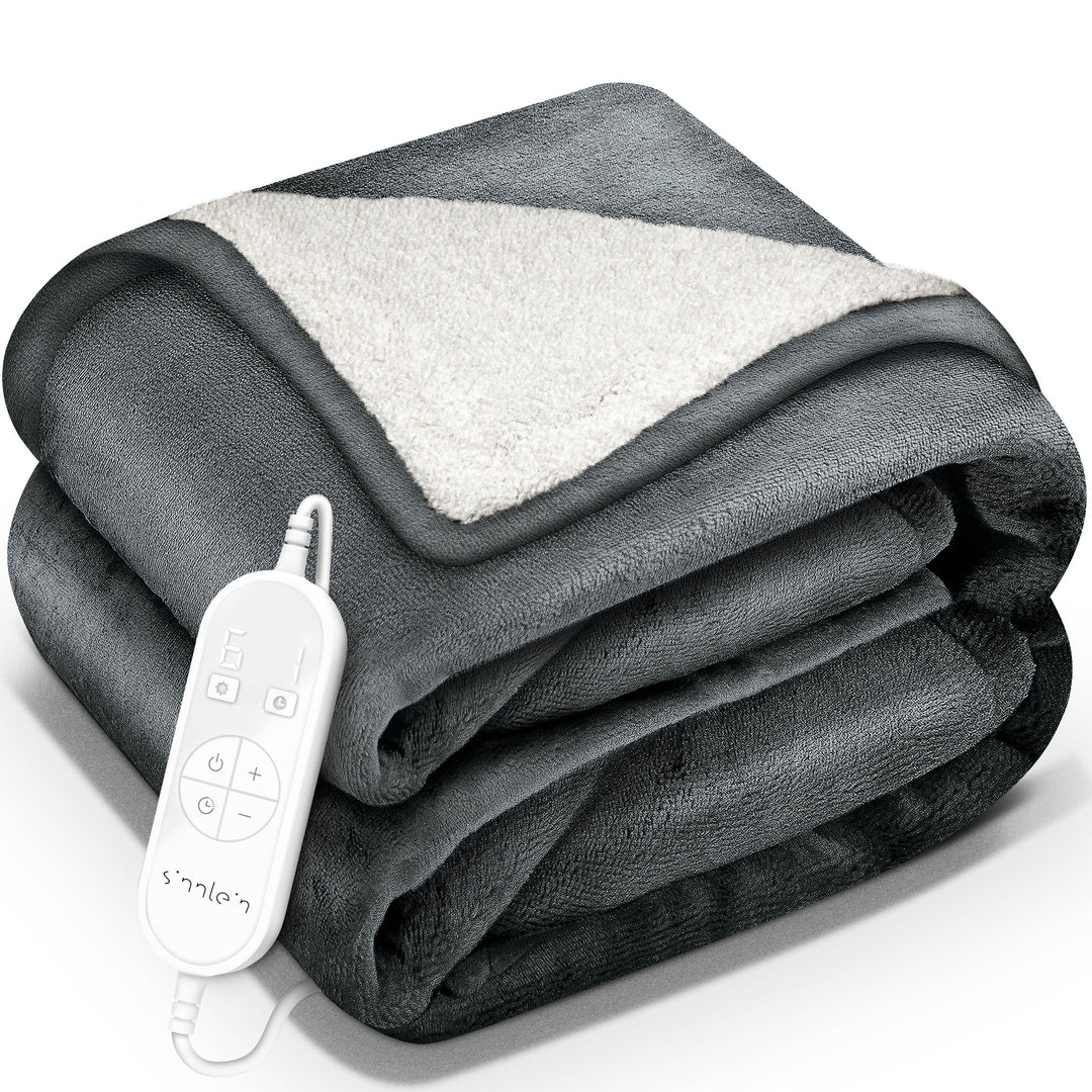sinnlein® Heizdecke mit Abschaltautomatik 160 x 120 cm | Elektrische Wärmedecke mit 9 Temperaturstuf