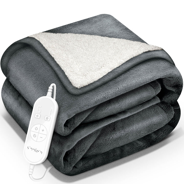 sinnlein® Heizdecke mit Abschaltautomatik 160 x 120 cm | Elektrische Wärmedecke mit 9 Temperaturstuf