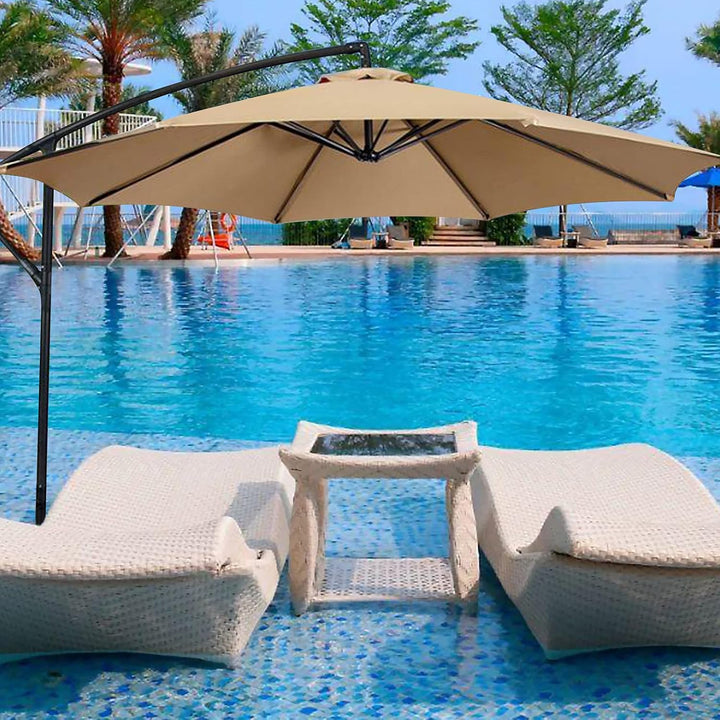 SMLJFO Ersatz-Sonnenschirm-Überdachung mit 8 Rippen, 3 m Markttisch-Regenschirm, UV-Schutz, Ersatzst
