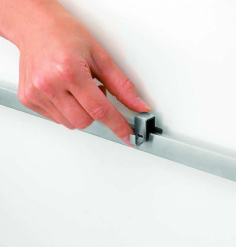 Brabantia 460005 Wandschienensystem 60 cm mit 7 verschiebbaren Haken
