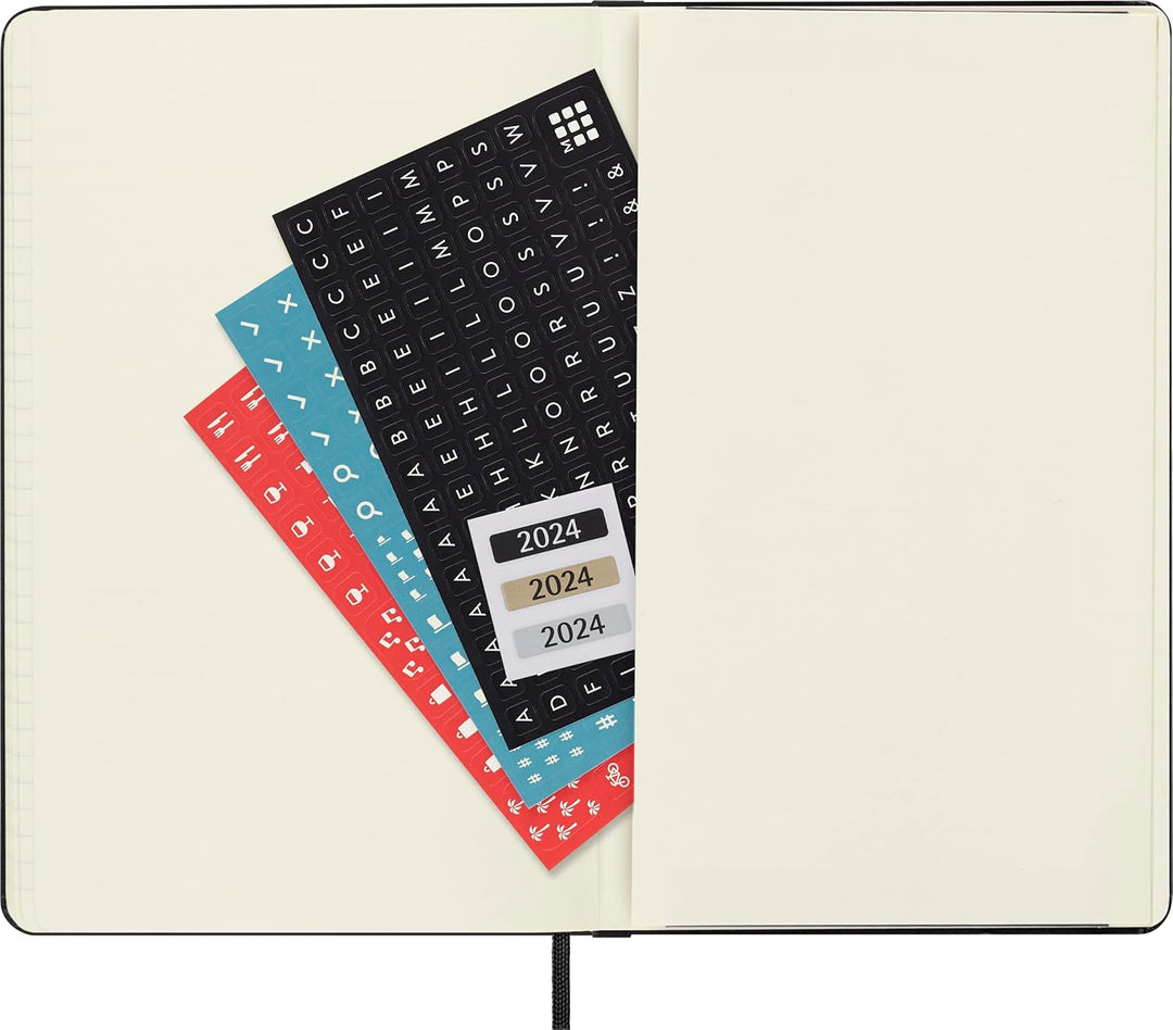 Moleskine Tagesplaner 2023-2024, 18-Monate-Kalender, Hardcover-Tagesplaner, Grossformat 13 x 21 cm,