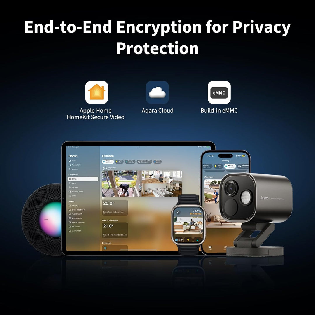 Aqara 4MP Kamera-Hub G5 Pro WLAN, Echtfarbe Nachtsicht Überwachungskamera Aussen, 2,4/5GHz, HomeKit