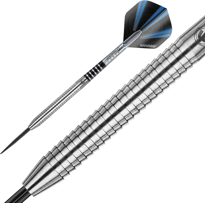 WINMAU Sabotage 20g Profi Wolfram Steeltip Dartpfeile Set mit Flights und Schäfte 20 g Mehrfarbig, 2