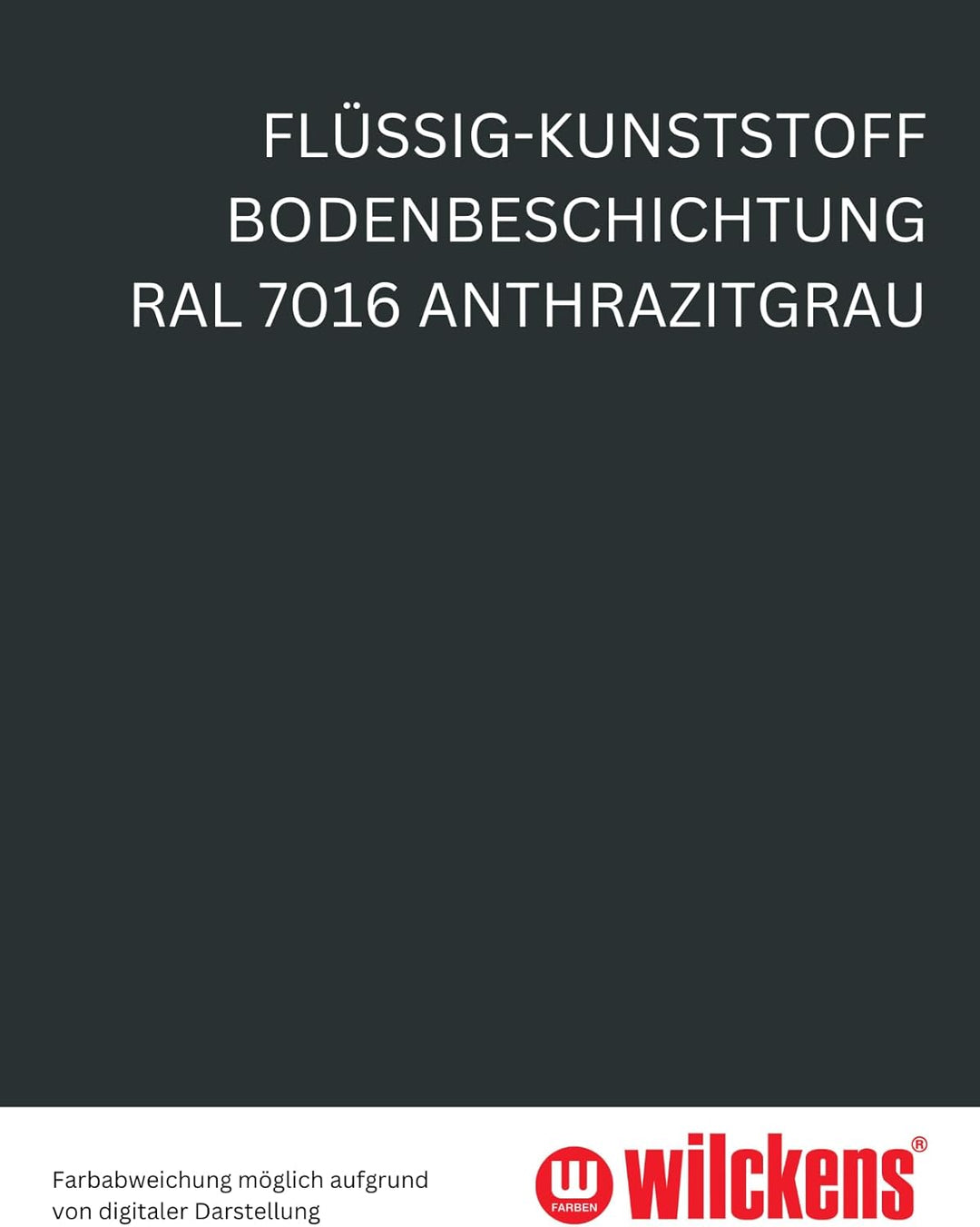 Wilckens Flüssig-Kunststoff Bodenbeschichtung LF, 5 l, RAL 7016 Anthrazitgrau, Acryl 5 l (1er Pack)