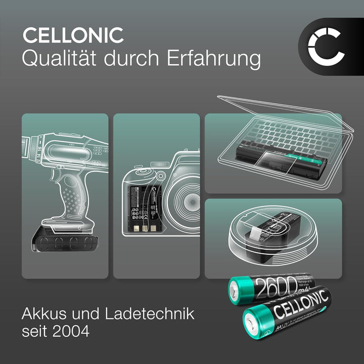 CELLONIC, Lautsprecherakku kompatibel mit Teufel BOOMSTER GO (2600mAh, 3.7V) Ersatzakku INR18650-1S2