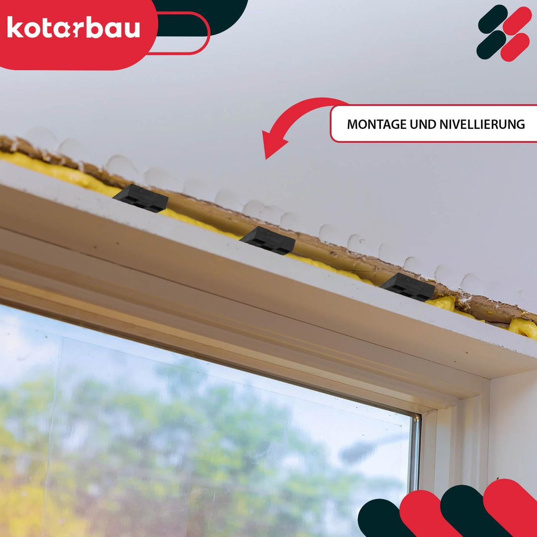 KOTARBAU® 250er Set Montagekeile Kunststoff 94 x 44 x 14 mm für Fenster Türen Türzarge Fensterrahmen