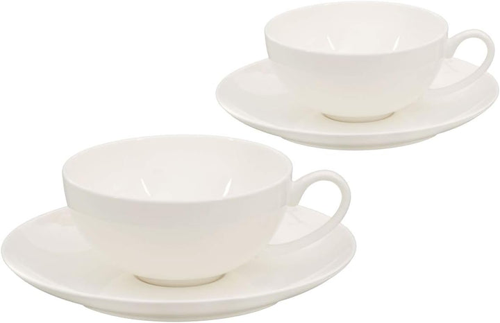 Buchensee Teeservice aus Fine Bone China Porzellan. Teekanne in fein-cremigem Weiss mit 1,5l Füllvol