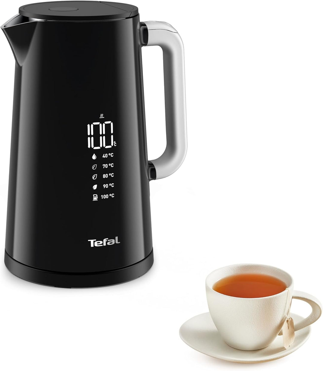 Tefal KO8508 Smart'n Light Elektrischer Wasserkocher | Temperatureinstellung | Tee | Digitalanzeige