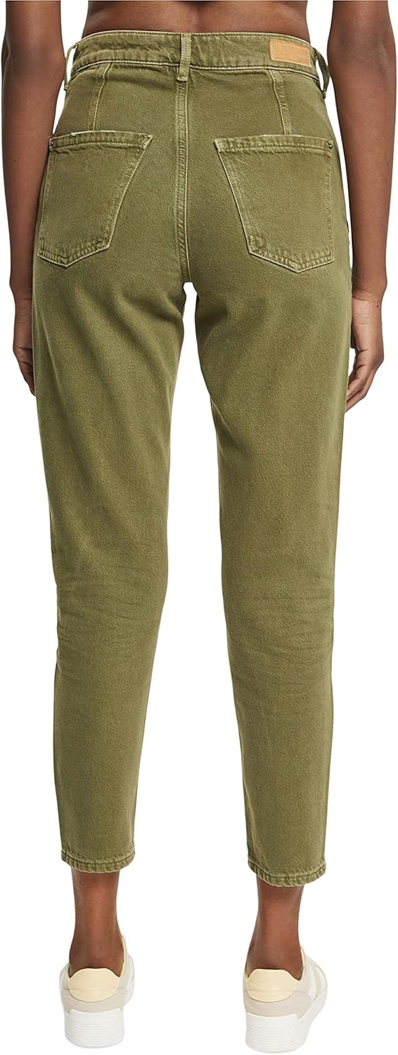 ESPRIT Damen Hose 34 355/Dark Khaki, 34 355/Dark Khaki