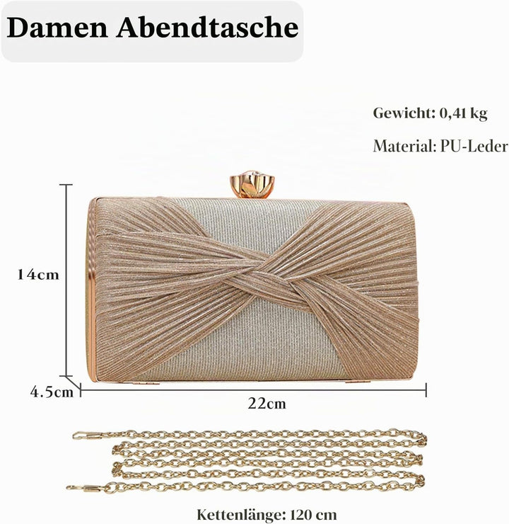 CORIOS Glitzer Pailletten Clutch Tasche Damen Abendtasche Hochzeit Brautbörse Handtasche Klein Tasch