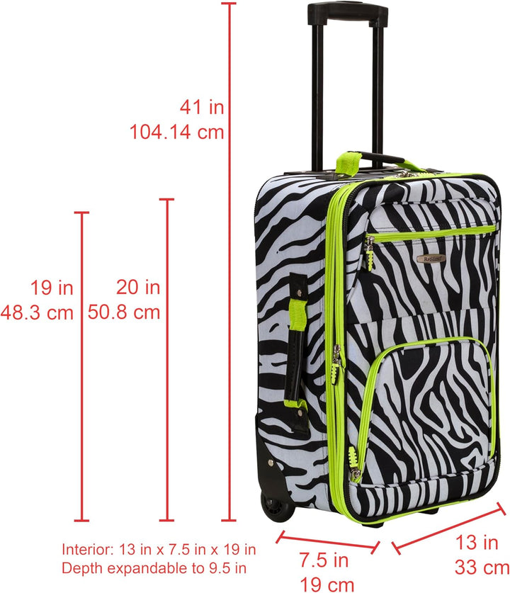 Rockland Ensemble De Bagages 2-PC Koffer-Set, 30 Liter, Pinkdot 48 in Pinkdot, 48 in Pinkdot