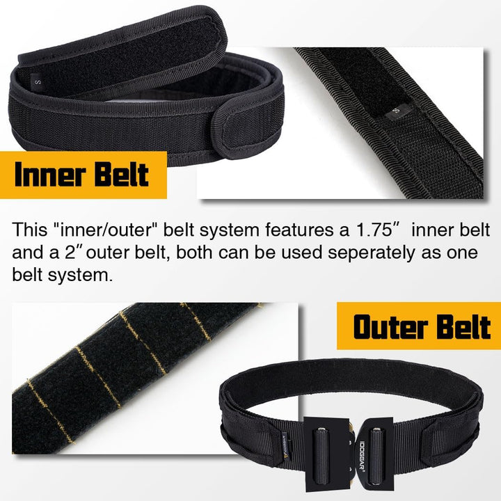 IDOGEAR 2 Zoll Taktischer Gürtel Combat Schnellverschlussschnalle Rigger Gürtel im Militärstil Molle