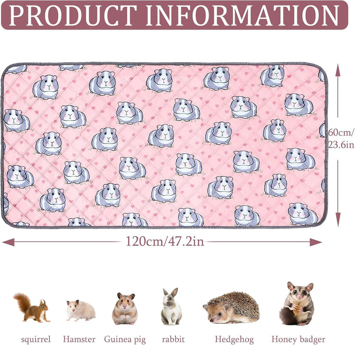 PIPI Pads für Meerschweinchen, 120 x 60cm Wiederverwendbare Unterlage für Meerschweinchen Waschbare