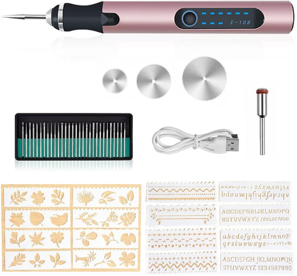 Elektrischer Gravierstift Gravierwerkzeugsatz Micro Gravierer Ätzstift DIY Drehwerkzeug für Schnitze